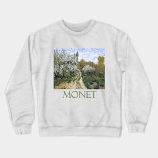 Trees in Bloom (1872) by Claude Monet Crewneck Sweatshirt